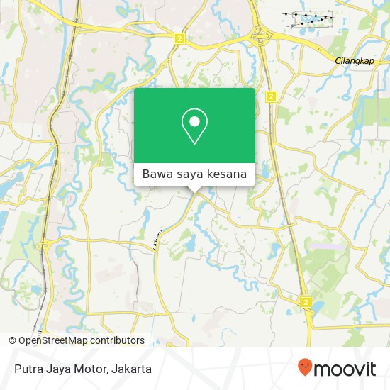 Peta Putra Jaya Motor, Jalan Raya Bogor Pasar Rebo