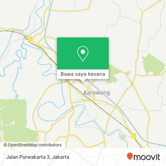 Peta Jalan Purwakarta 3, Karawang Barat