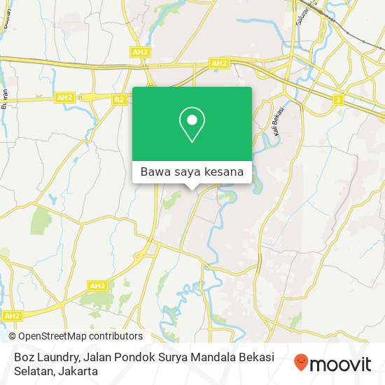 Peta Boz Laundry, Jalan Pondok Surya Mandala Bekasi Selatan