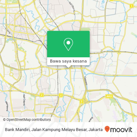 Peta Bank Mandiri, Jalan Kampung Melayu Besar