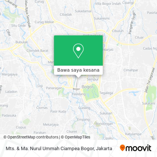 Peta Mts. & Ma. Nurul Ummah Ciampea Bogor