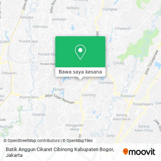 Peta Batik Anggun Cikaret Cibinong Kabupaten Bogor