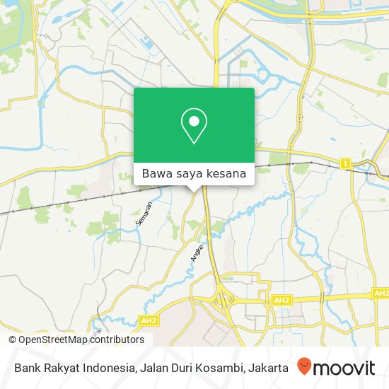 Peta Bank Rakyat Indonesia, Jalan Duri Kosambi