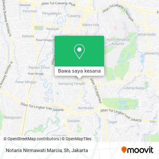 Peta Notaris Nirmawati Marcia, Sh