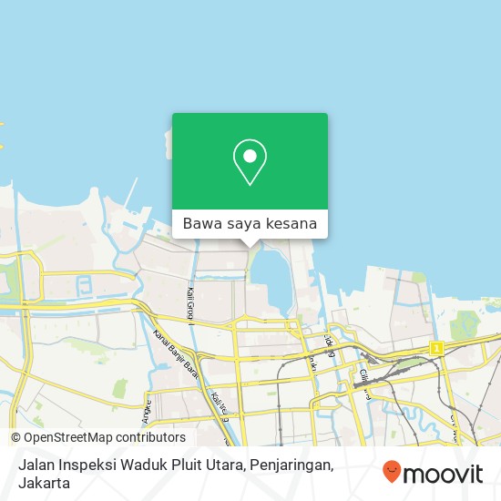 Peta Jalan Inspeksi Waduk Pluit Utara, Penjaringan