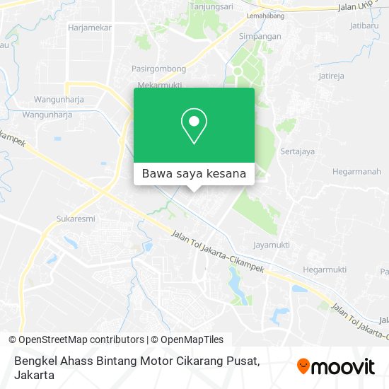 Peta Bengkel Ahass Bintang Motor Cikarang Pusat