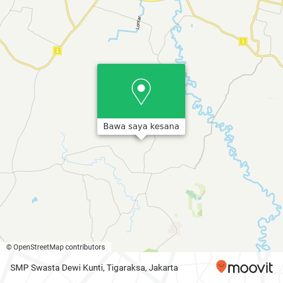 Peta SMP Swasta Dewi Kunti, Tigaraksa