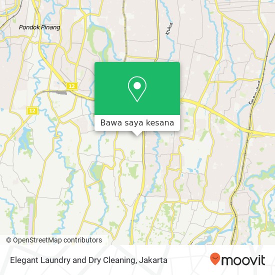 Peta Elegant Laundry and Dry Cleaning, Jalan Pinang Kalijati Cilandak