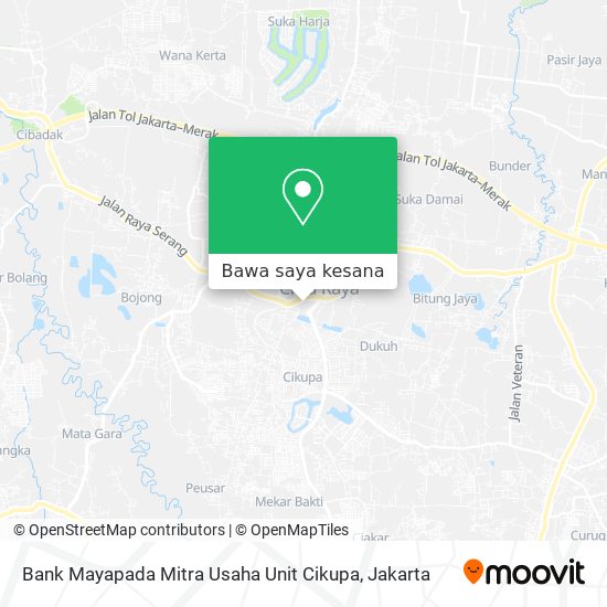 Peta Bank Mayapada Mitra Usaha Unit Cikupa