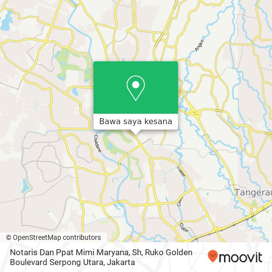 Peta Notaris Dan Ppat Mimi Maryana, Sh, Ruko Golden Boulevard Serpong Utara