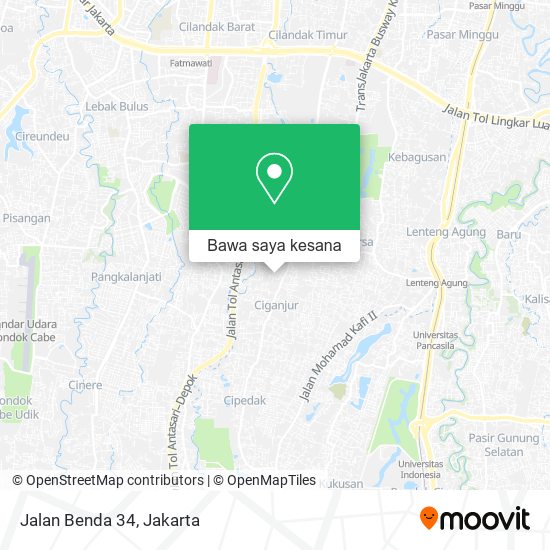 Peta Jalan Benda 34