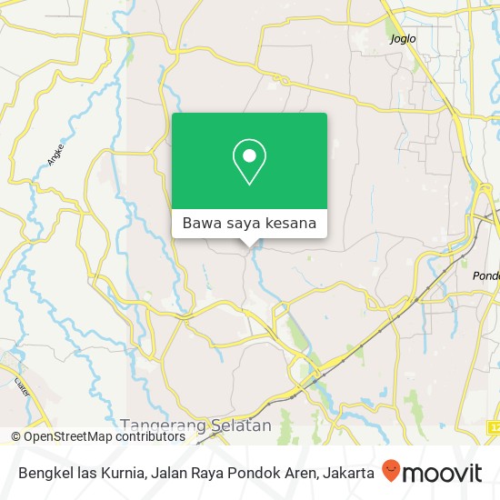 Peta Bengkel las Kurnia, Jalan Raya Pondok Aren