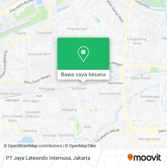 Peta PT Jaya Latexindo Internusa