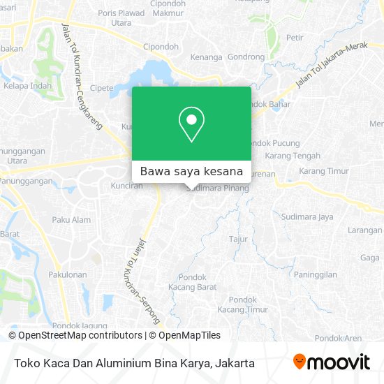 Peta Toko Kaca Dan Aluminium Bina Karya
