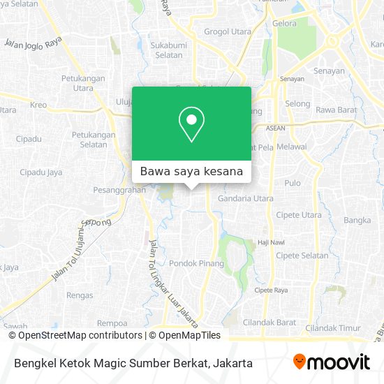 Peta Bengkel Ketok Magic Sumber Berkat