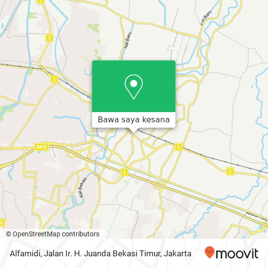 Peta Alfamidi, Jalan Ir. H. Juanda Bekasi Timur