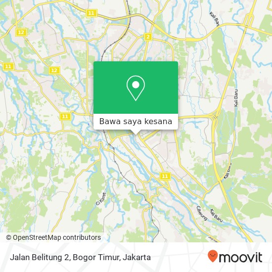 Peta Jalan Belitung 2, Bogor Timur