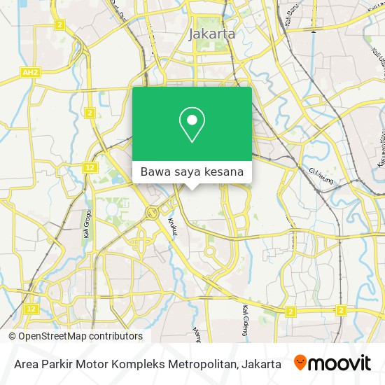 Peta Area Parkir Motor Kompleks Metropolitan