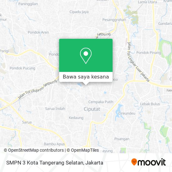 Peta SMPN 3 Kota Tangerang Selatan