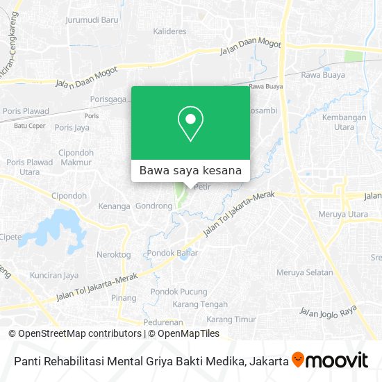 Peta Panti Rehabilitasi Mental Griya Bakti Medika