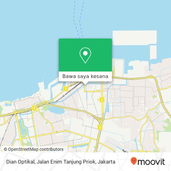 Peta Dian Optikal, Jalan Enim Tanjung Priok