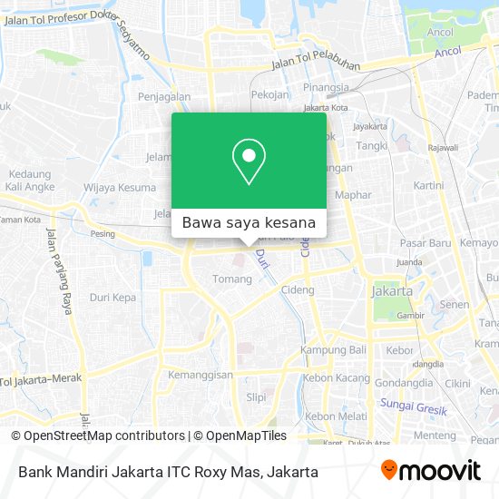 Peta Bank Mandiri Jakarta ITC Roxy Mas