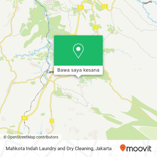 Peta Mahkota Indah Laundry and Dry Cleaning, Caringin