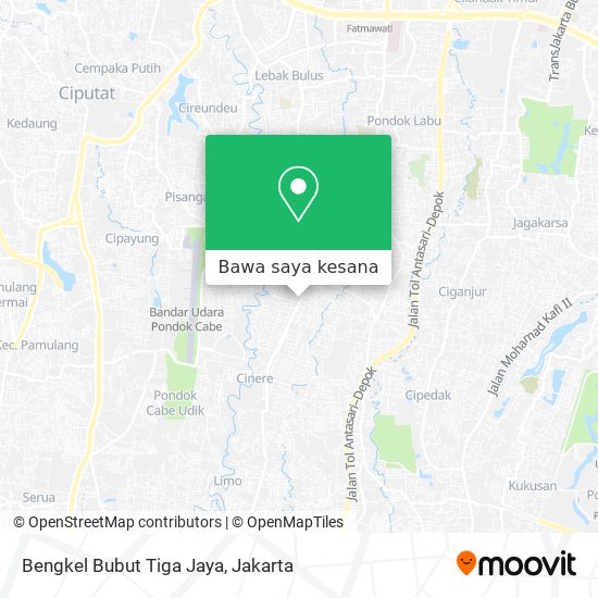 Peta Bengkel Bubut Tiga Jaya