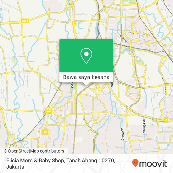 Peta Elicia Mom & Baby Shop, Tanah Abang 10270