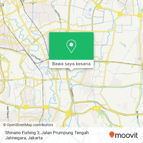 Peta Shinano Fishing 3, Jalan Prumpung Tengah Jatinegara