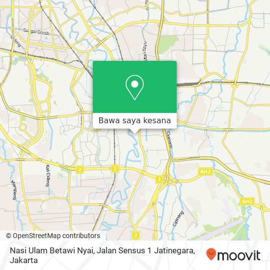 Peta Nasi Ulam Betawi Nyai, Jalan Sensus 1 Jatinegara