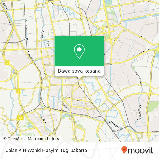 Peta Jalan K H Wahid Hasyim 10g, Menteng