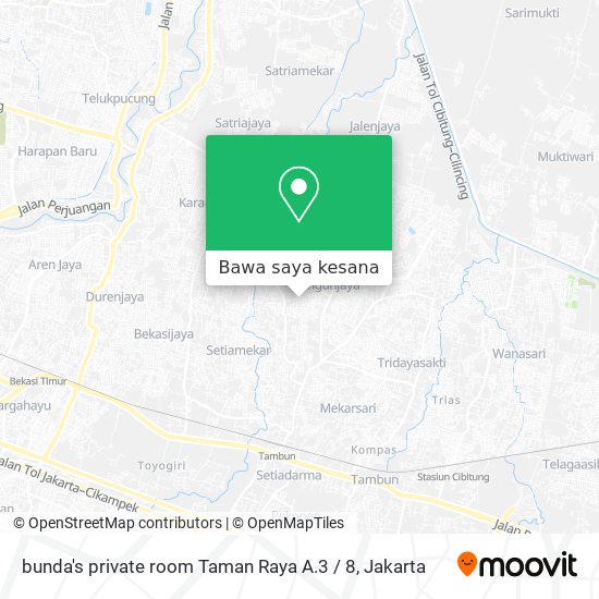 Peta bunda's private room Taman Raya Α.3 / 8