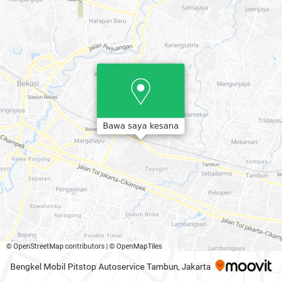 Peta Bengkel Mobil Pitstop Autoservice Tambun