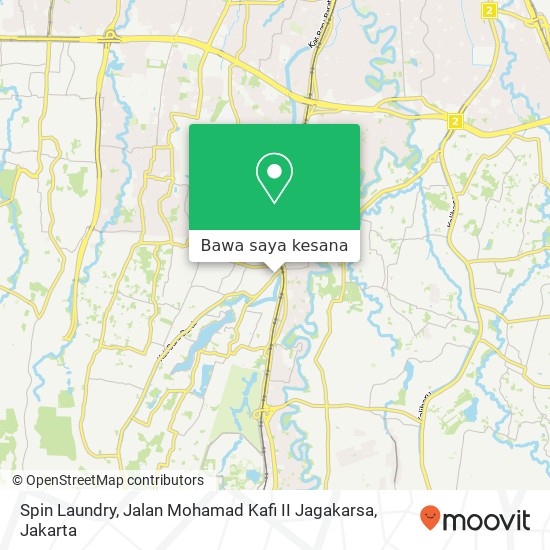 Peta Spin Laundry, Jalan Mohamad Kafi II Jagakarsa