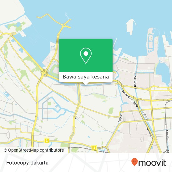 Peta Fotocopy, Jalan Pantai Indah Selatan I Penjaringan