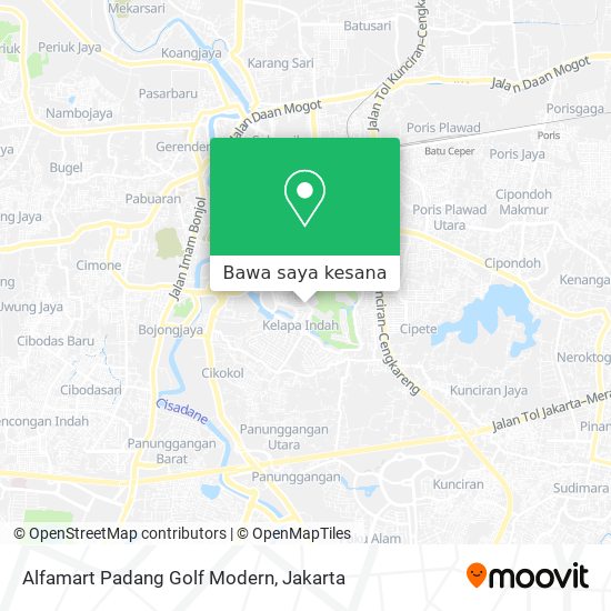 Peta Alfamart Padang Golf Modern