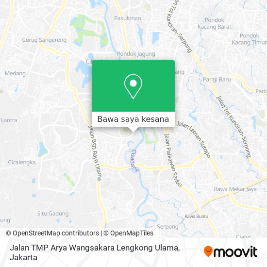 Peta Jalan TMP Arya Wangsakara Lengkong Ulama