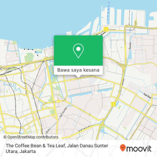 Peta The Coffee Bean & Tea Leaf, Jalan Danau Sunter Utara
