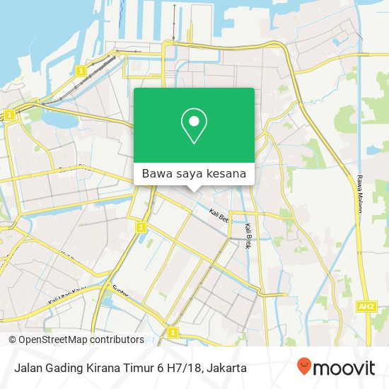 Peta Jalan Gading Kirana Timur 6 H7 / 18, Kelapa Gading