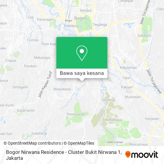 Peta Bogor Nirwana Residence - Cluster Bukit Nirwana 1