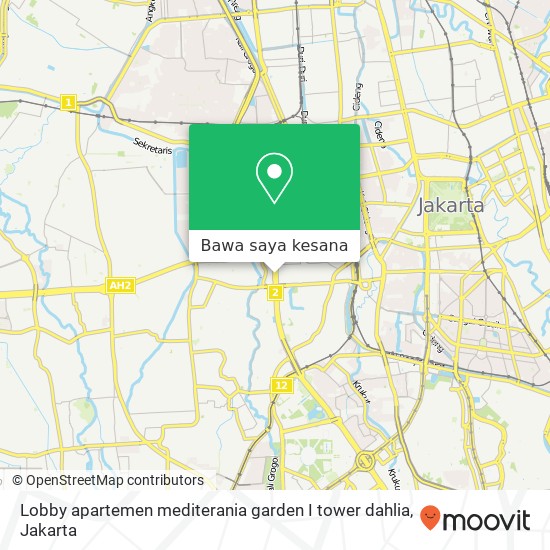 Peta Lobby apartemen mediterania garden I tower dahlia, Tanjung duren