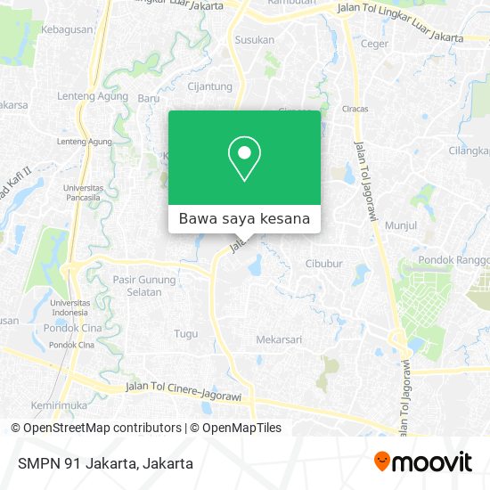 Peta SMPN 91 Jakarta