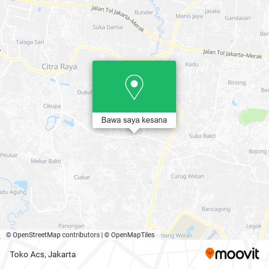 Peta Toko Acs, Jalan Cukang Galih Curug