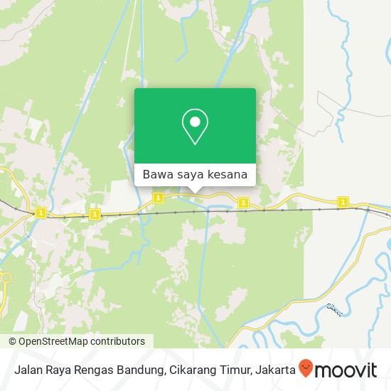 Peta Jalan Raya Rengas Bandung, Cikarang Timur