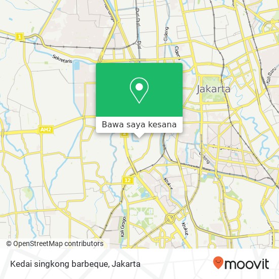 Peta Kedai singkong barbeque, Jl.KS tubun 3