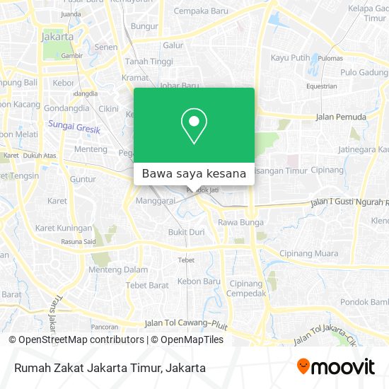 Peta Rumah Zakat Jakarta Timur