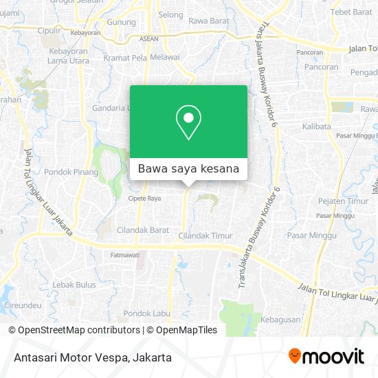 Peta Antasari Motor Vespa