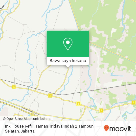 Peta Ink House Refill, Taman Tridaya Indah 2 Tambun Selatan