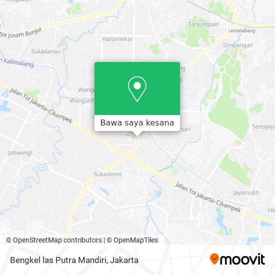 Peta Bengkel las Putra Mandiri